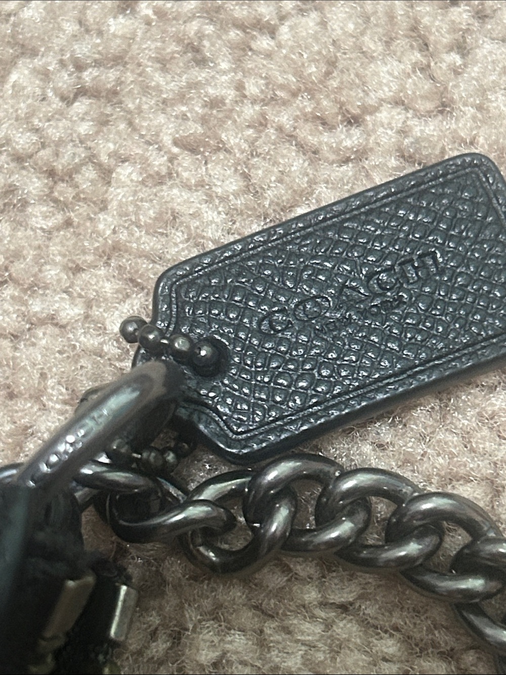 Coach Black Mini/Micro Studded Leather Wristlet - Picture 7 of 9
